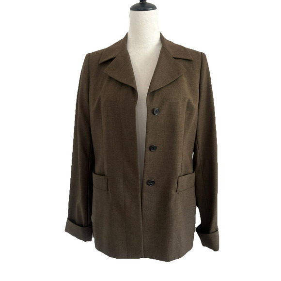 Missoni Loro Piana Wool Blazer Womens 42 US 6 Brown Italy Luxury Button Jacket - Picture 3 of 14